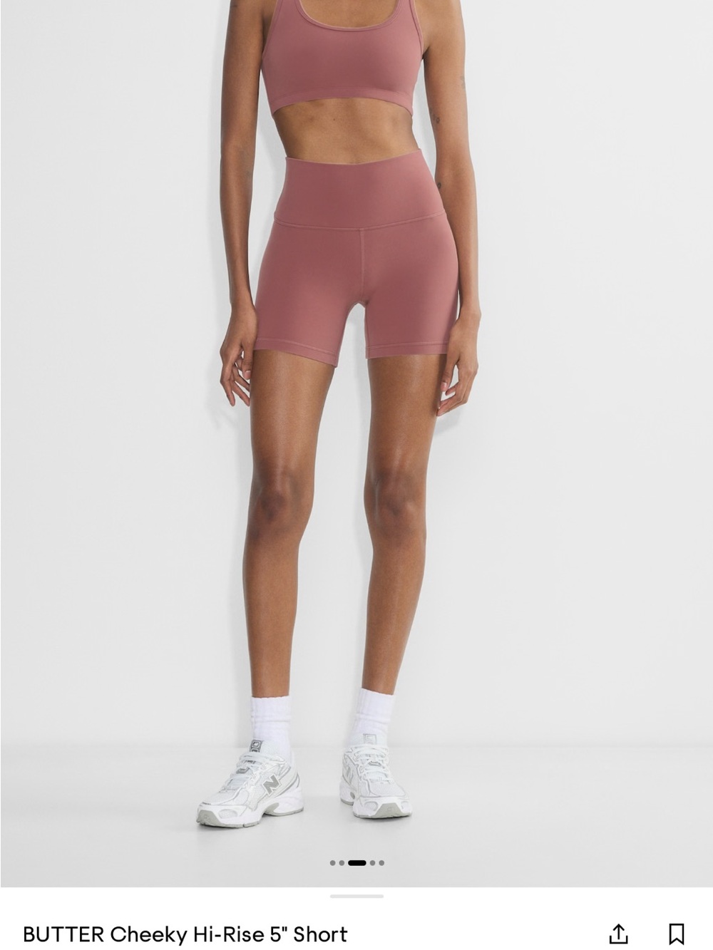 BUTTER Cheeky Hi-Rise 5" Shorts - Dusty Rose